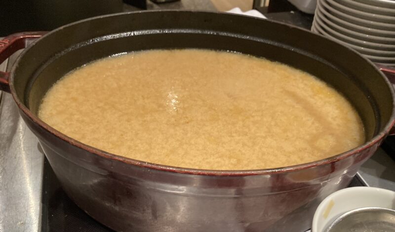 ヒルトン東京マーブルラウンジ「ストロベリービュッフェ」の味噌汁