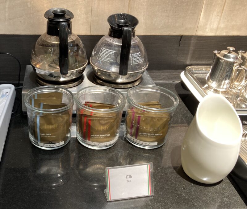 ウエスティンホテル大阪「アマデウス」の紅茶（アールグレイ/イングリッシュブレックファーストティー/ジャスミンティー）