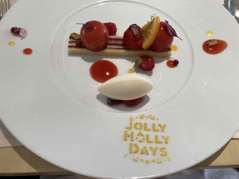 ホテルミラコスタ「ベッラヴィスタ・ラウンジ」苺とクランベリーのムース　サワークリームのアイス