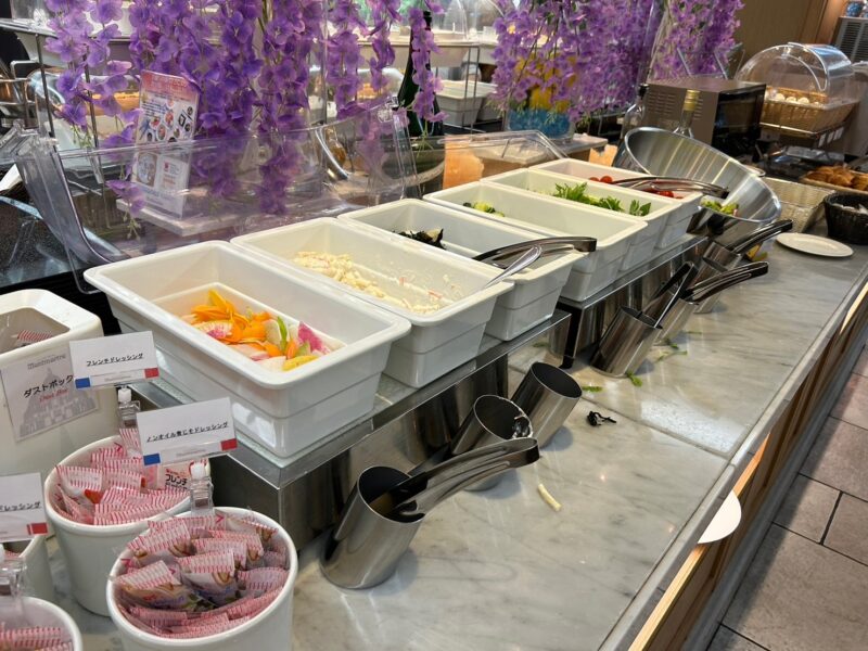 名古屋東急ホテル 朝食ブッフェのサラダ