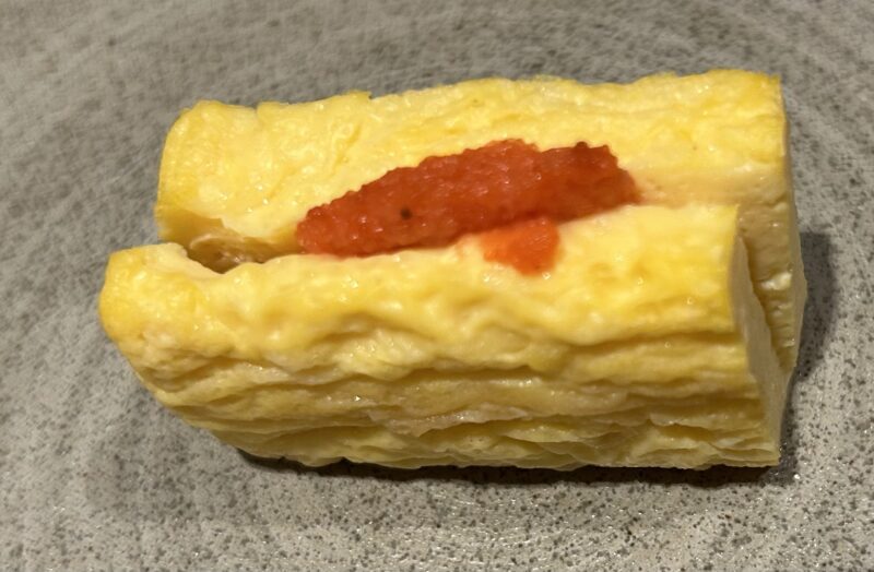 「現代里山料理 ZEN HOUSE」アフタヌーンティー スタンド メニュー 3段目 セイボリー だし巻き玉子