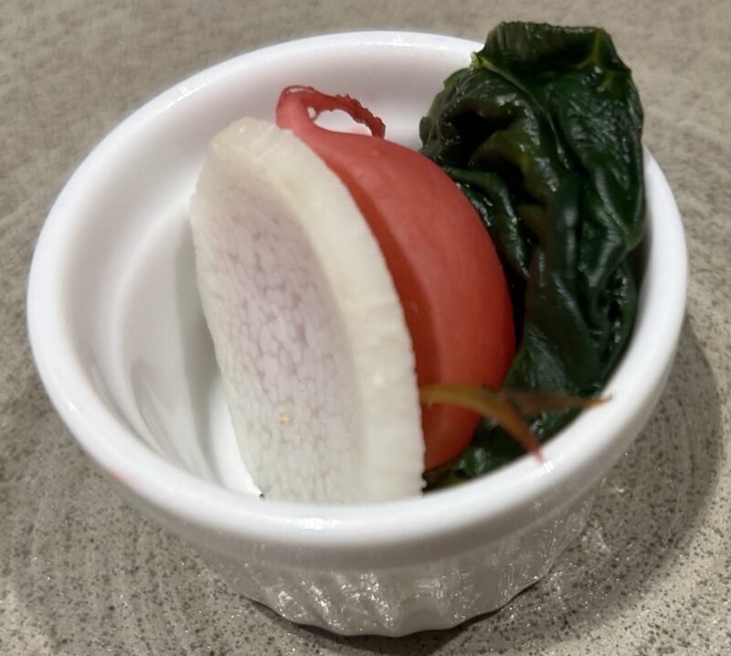 「現代里山料理 ZEN HOUSE」アフタヌーンティー スタンド メニュー 3段目 セイボリー 季節野菜前菜