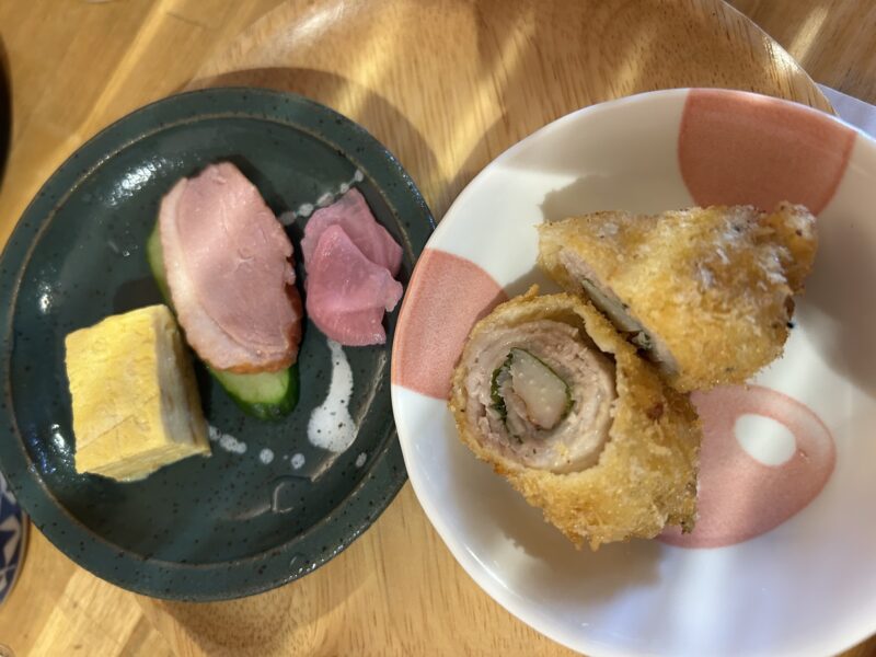 茶房松緒 アフタヌーンティー 焼物、揚げ物
