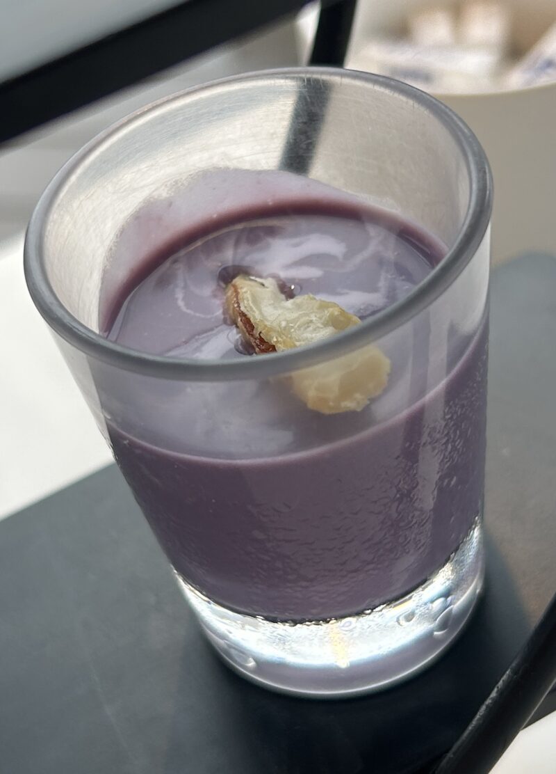 VMG CAFE 九段会館テラス Kudan Kaikan Terrace アフタヌーンティー  紫芋の蜘蛛の巣ポタージュ　生ハムスティックパイ添え